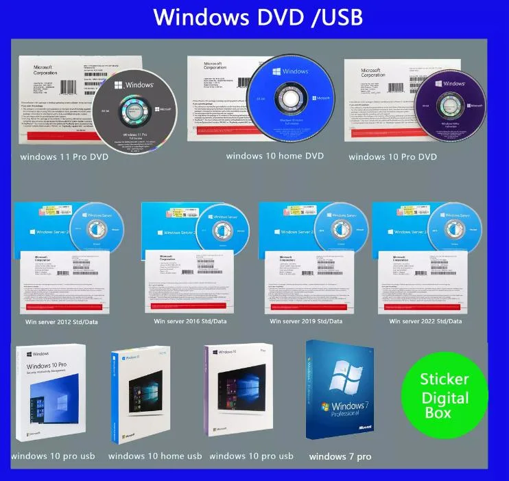 Korean/ English/Japanese/ Russian Windows 11 Professional USB Retail Box Windows 11 PRO